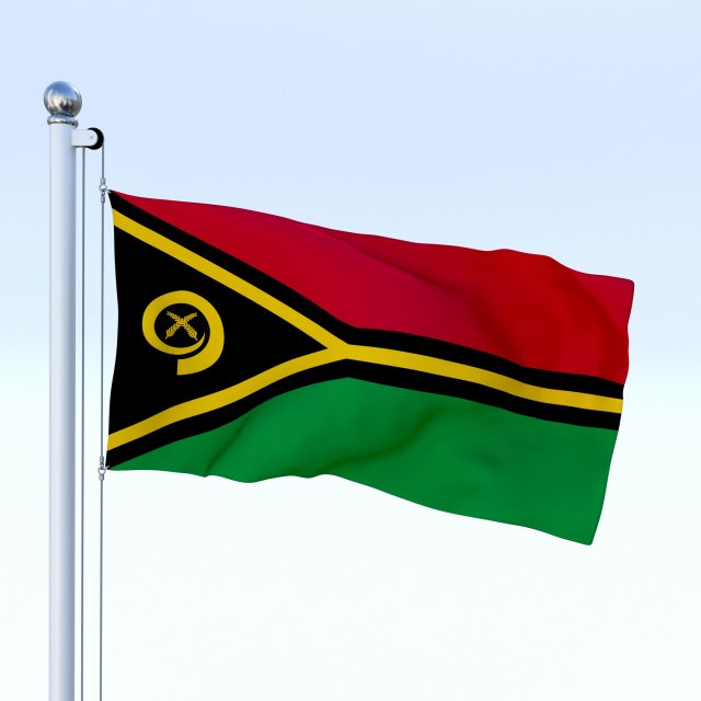 animated vanuatu flag 3D मॉडल .c4d .max .obj .3ds .fbx .stl .blend 