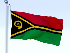 animated vanuatu flag 3D Model
