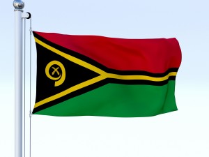 animated vanuatu flag 3D मॉडल