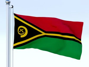 bandiera animata di vanuatu Modello 3D