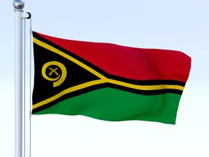 bandiera animata di vanuatu Modello 3D