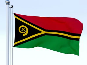 bandiera animata di vanuatu Modello 3D