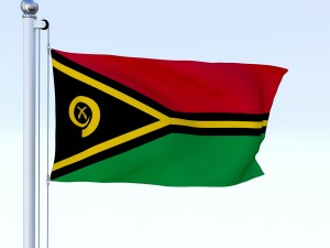 animated vanuatu flag 3D मॉडल