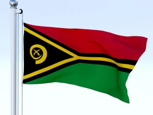 bandiera animata di vanuatu Modello 3D