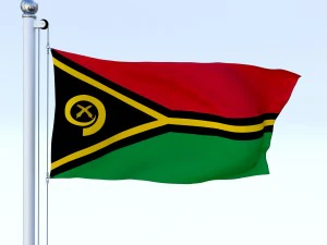 bandiera animata di vanuatu Modello 3D