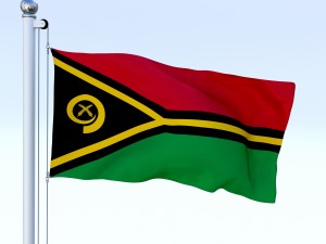 animated vanuatu flag 3D मॉडल