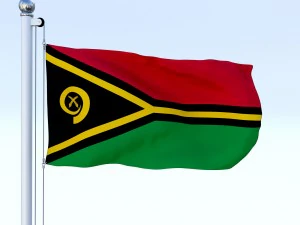bandiera animata di vanuatu Modello 3D
