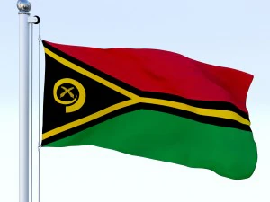 bandiera animata di vanuatu Modello 3D