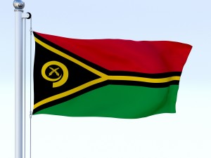 animated vanuatu flag 3D मॉडल