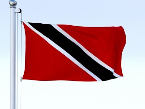 animated trinidad and tobago flag Model 3D