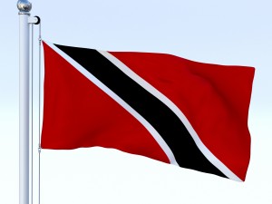animated trinidad and tobago flag Model 3D