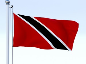 animated trinidad and tobago flag Model 3D