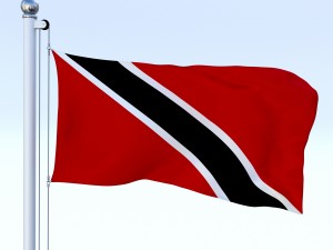 animated trinidad and tobago flag Model 3D