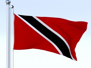 animated trinidad and tobago flag Model 3D