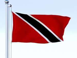 animated trinidad and tobago flag Model 3D