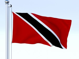 animated trinidad and tobago flag Model 3D