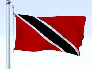 animated trinidad and tobago flag Model 3D