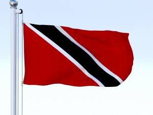 animated trinidad and tobago flag Model 3D