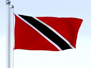 animated trinidad and tobago flag Model 3D