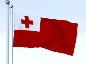 анимированный флаг Тонга 3D Модель