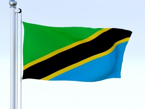 animated tanzania flag 3D Model