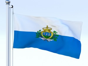 animated san marino flag 3D Модель