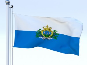 animated san marino flag 3D Модель