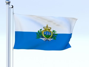 animated san marino flag 3D Модель