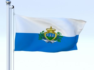 animated san marino flag 3D Модель