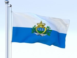 animated san marino flag 3D Модель