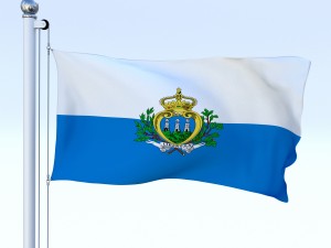 animated san marino flag 3D Модель