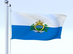animated san marino flag 3D Модель