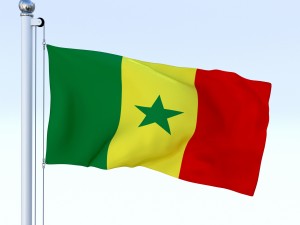 animated senegal flag 3D मॉडल