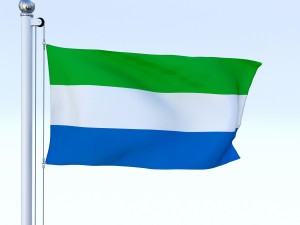 animated sierra leone flag Model 3D
