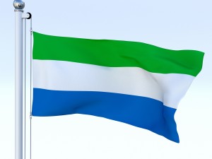 animated sierra leone flag Model 3D