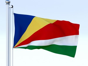 animated seychelles flag 3D 模型