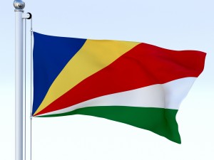 animated seychelles flag 3D Model