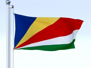 animated seychelles flag 3D Model