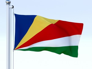 animated seychelles flag 3D Model