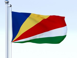 animated seychelles flag 3D Model