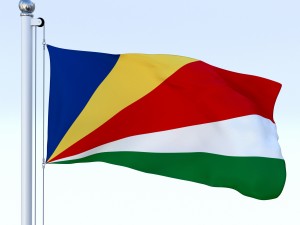 animated seychelles flag 3D Model
