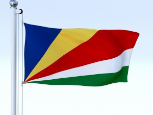 animated seychelles flag 3D Model