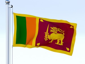 animated sri lanka flag 3Dモデル