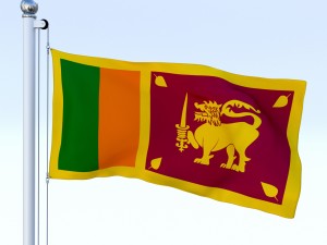 animated sri lanka flag 3D Модель