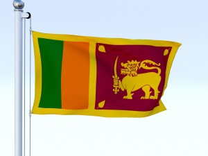 animated sri lanka flag 3D Модель