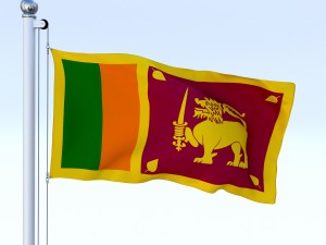 animated sri lanka flag 3D Модель