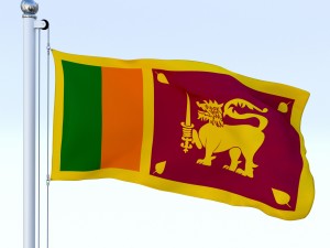 animated sri lanka flag 3D Модель