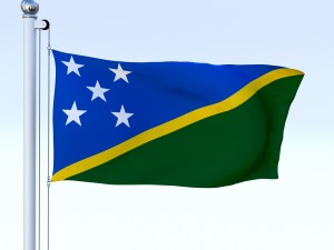 animated solomon islands flag Model 3D