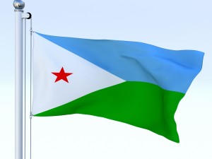 animated djibouti flag 3Dモデル