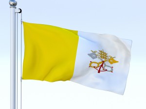 animated vatican city flag Model 3D